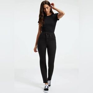 NWT GOOD AMERICAN GOOD CLASSIC CROSSOVER NEVER FADE HIGH RISE SLIM JEANS